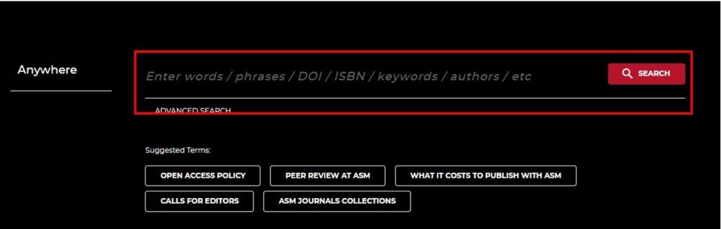 جستجوی ساده در ASM Journals