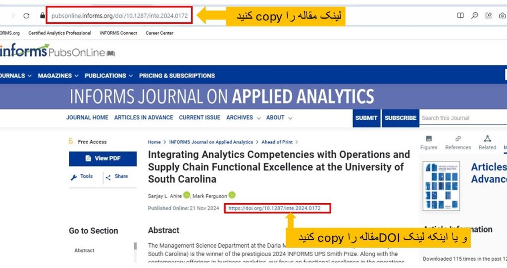 دانلود مقاله از INFORMS