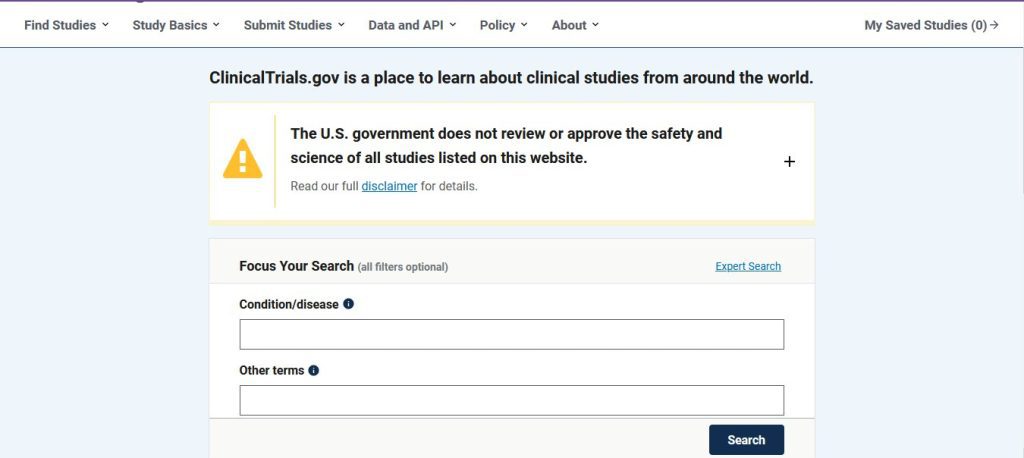 پایگاه مقالات پزشکی ClinicalTrials.gov