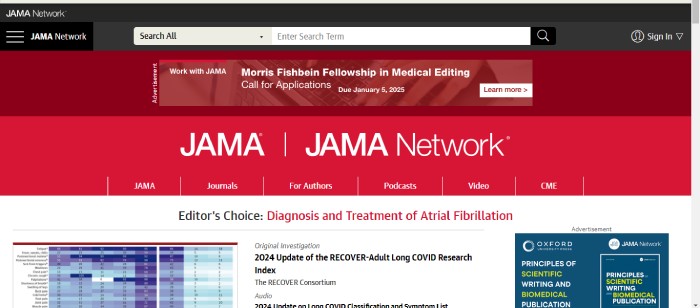 پایگاه اطلاعات پزشکی JAMA Network