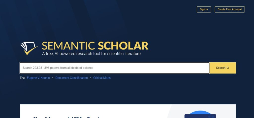 سایت اطلاعاتی خارجی Semantic Scholar