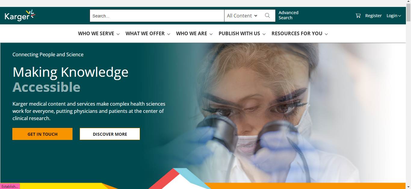 Karger Papers پایگاه های اطلاعاتی پزشکی: سایت های سرچ مقالات پزشکی