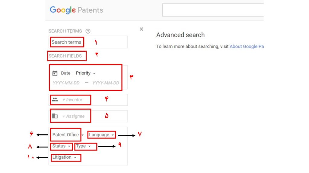 نحوه جستجو پیشرفته در گوگل پتنت