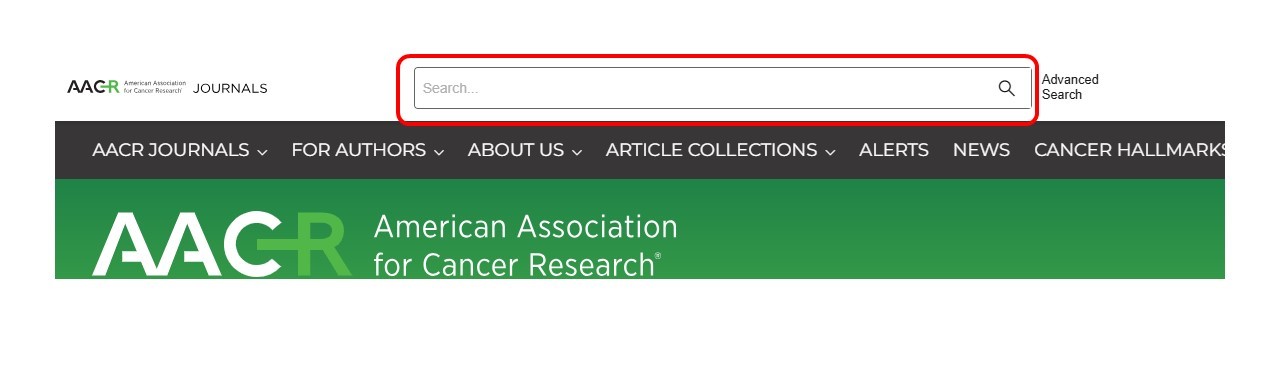 راهنمای کامل جستجو و دانلود مقاله از پایگاه AACR