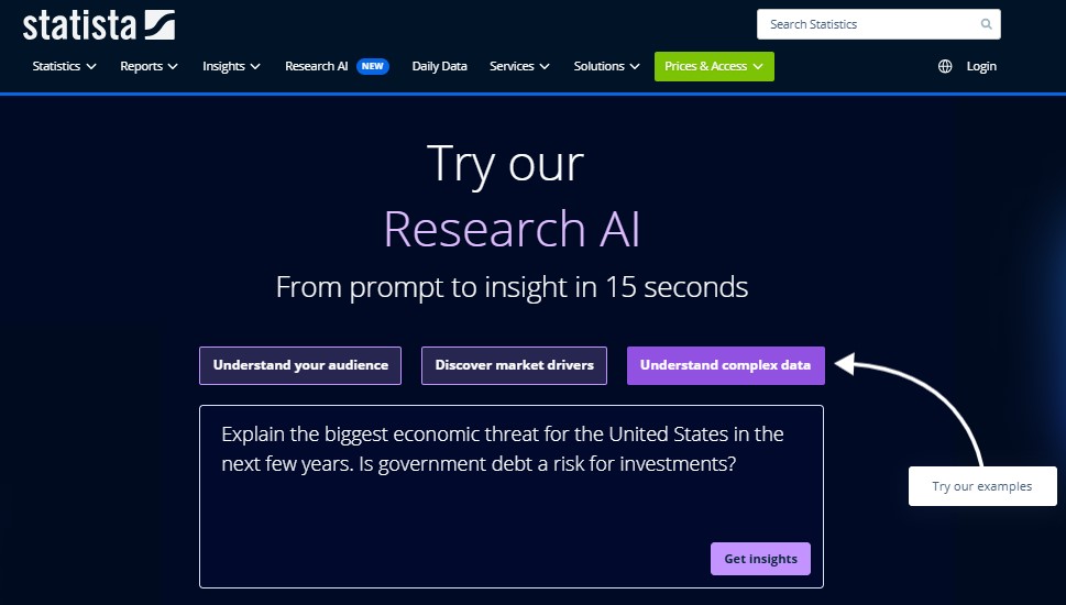 نحوه استفاده از Research AI در استاتیستا