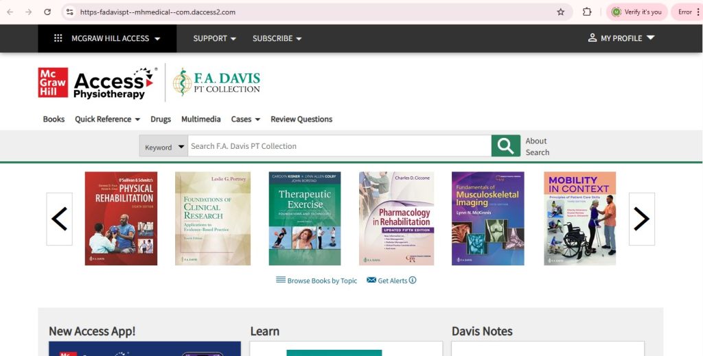 پایگاه F.A. Davis PT Collection