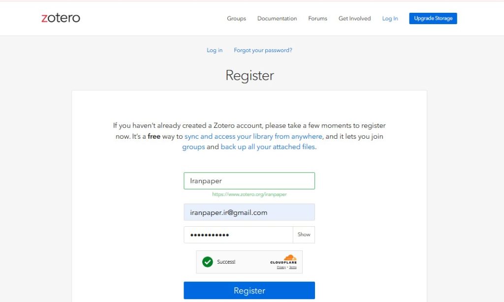 ساخت حساب کاربری در زوترو