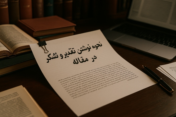 نحوه نوشتن تقدیر و تشکر در مقاله