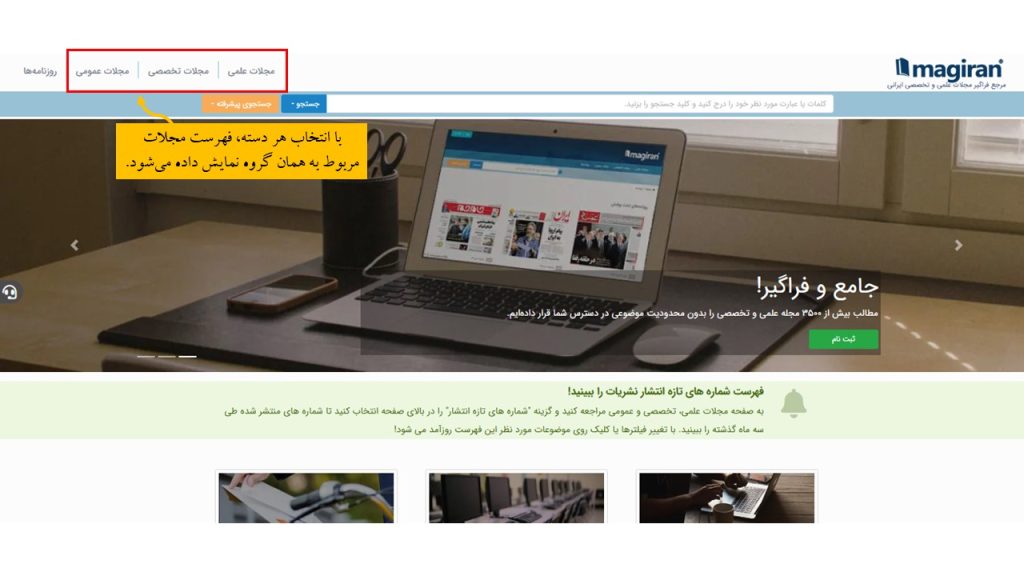 مرور نشریات در مگیران