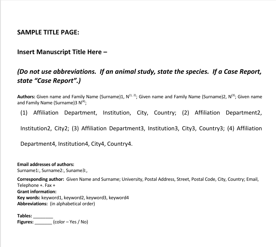 نمونه صفحه اول مقاله انگلیسی